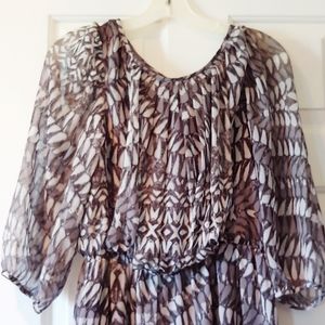 Coldwater Creek Spring Maxi Size 8 Grey & White